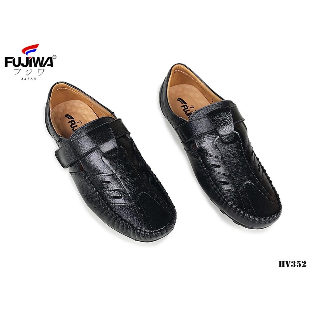 Giày Lười Giày Da Bò Nguyên Miếng Da Bò Fujiwa - HV352. Da bò cao cấp, đế cao su tạo độ bám tốt, bền bỉ theo thời gian
