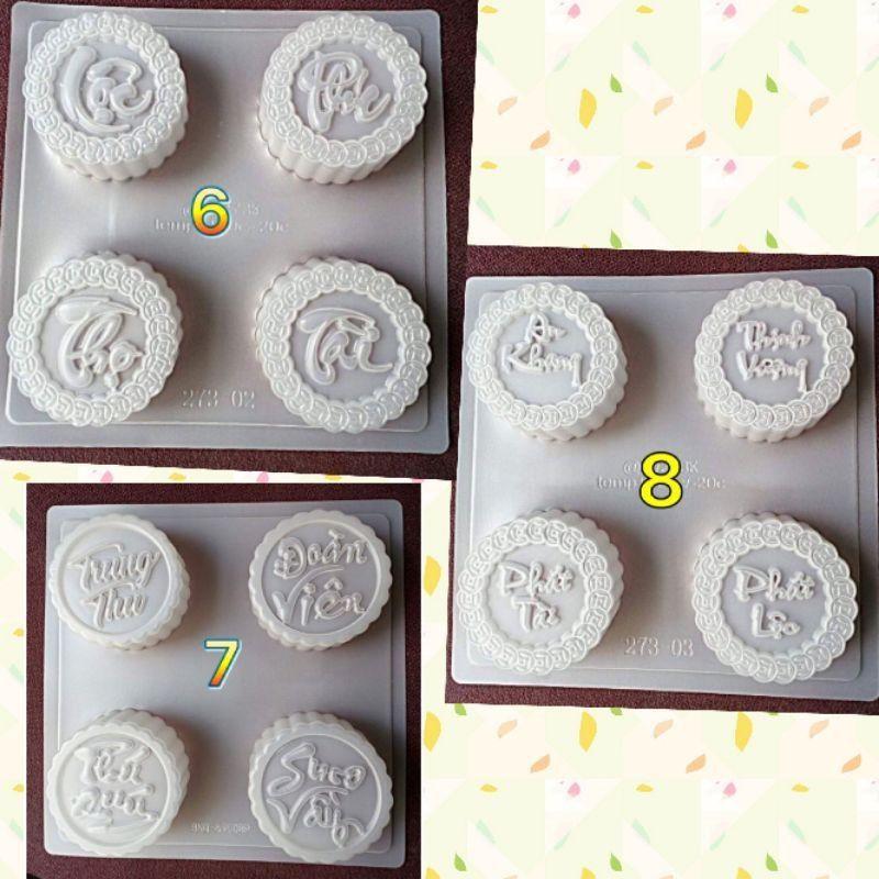 Khuôn Xôi Phúc Lộc Thọ, 12cm Cao 7cm Nhựa Dày Dặn, Gồm 4 Chi Tiết