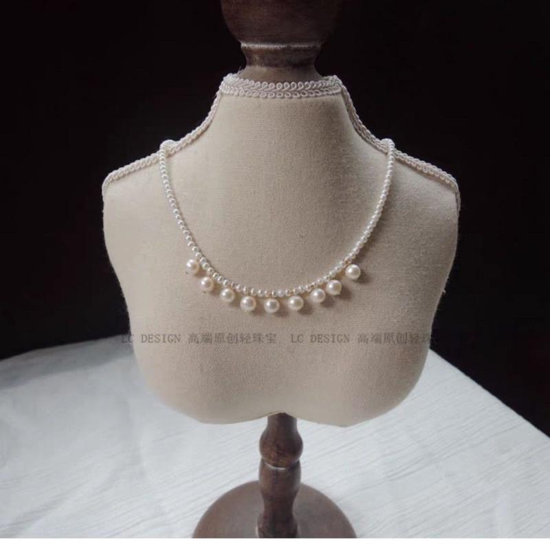 N379 dây chuyền choker vòng cổ hạt Ngọc kiểu dáng xinh xắn cho nữ