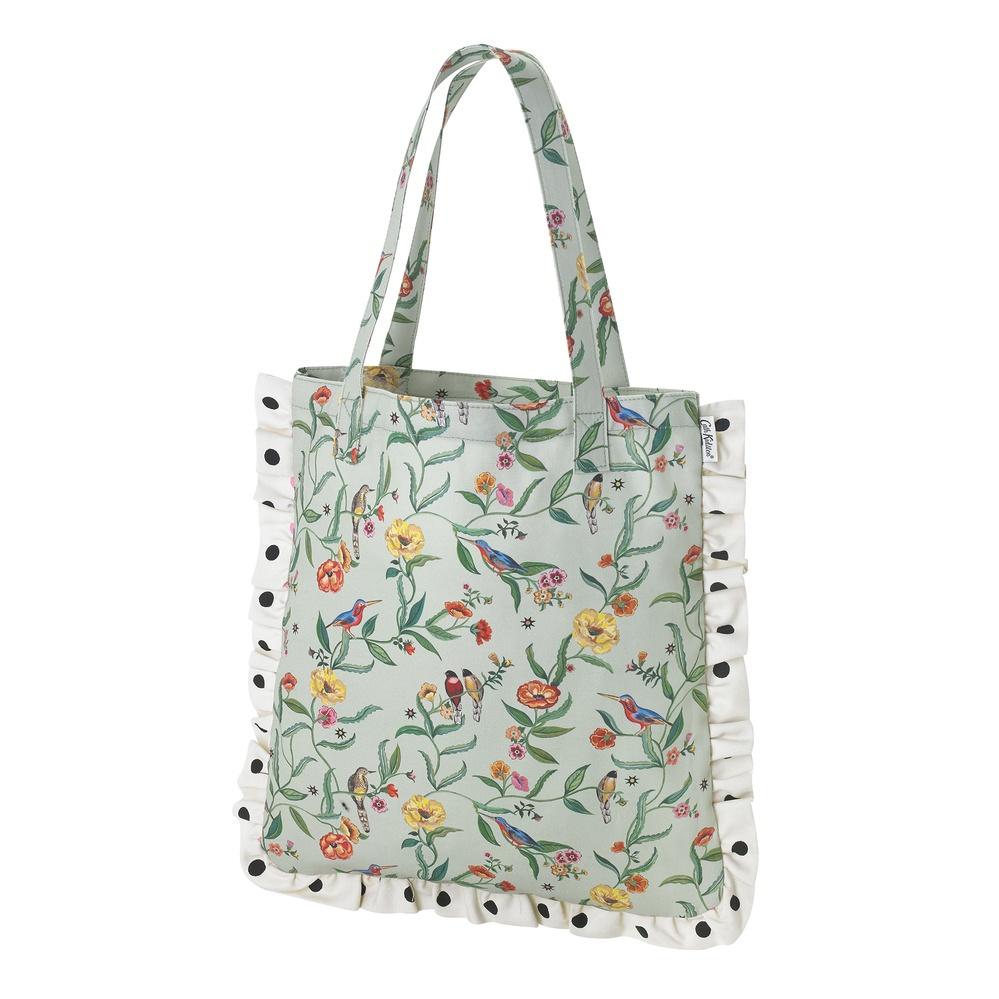 Cath Kidston - Túi đeo vai /Frill Tote - Summer Birds - Green -1048520