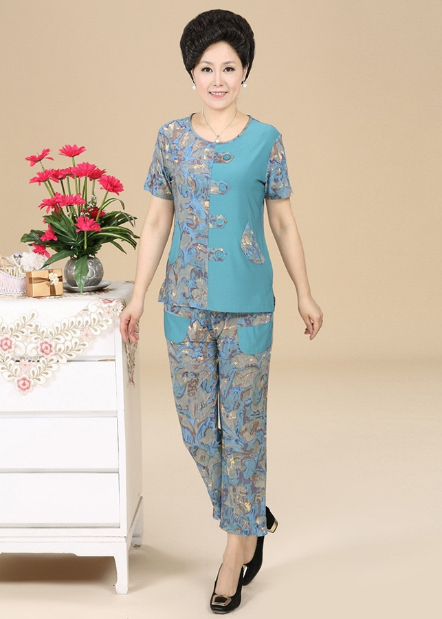 Bộ Đồ Mặc Nhà Nữ Cho Người Trung Niên, Người Lớn Tuổi NG19K