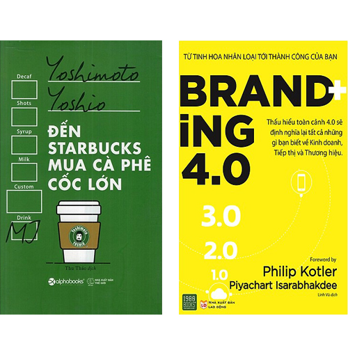Combo 2 Cuốn Sách:  Đến Starbucks Mua Cà Phê Cốc Lớn  + Branding 4.0