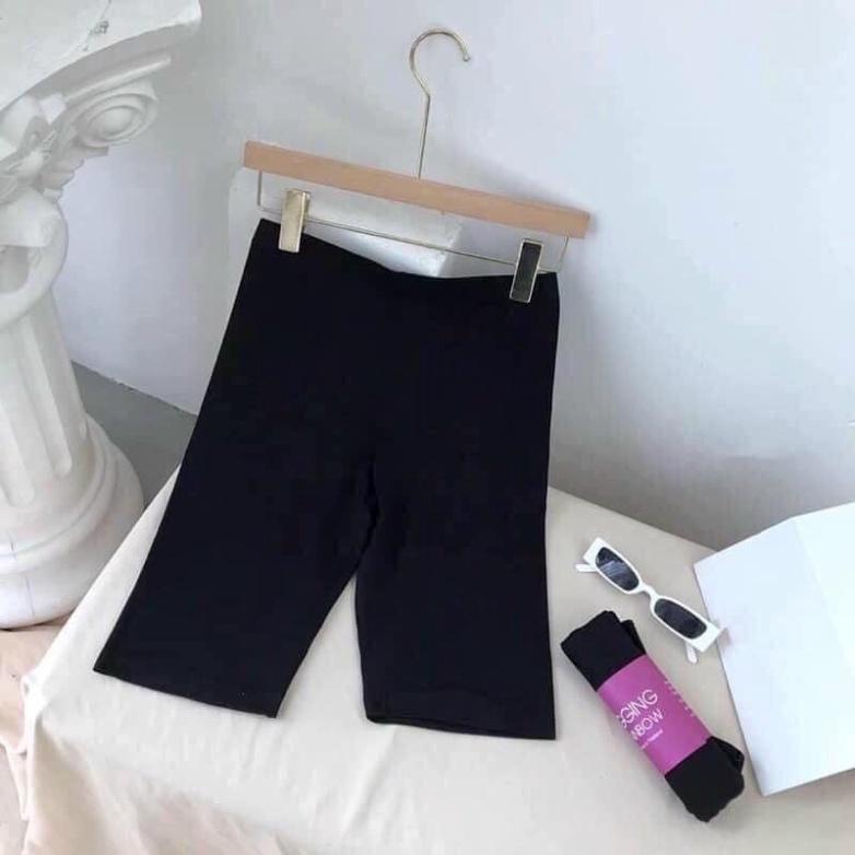 Quần Legging Lửng RAINBOW PEONYB Nữ  Short đùi body dáng ôm màu đơn trơn, năng động thể thao Ulzzang HOT