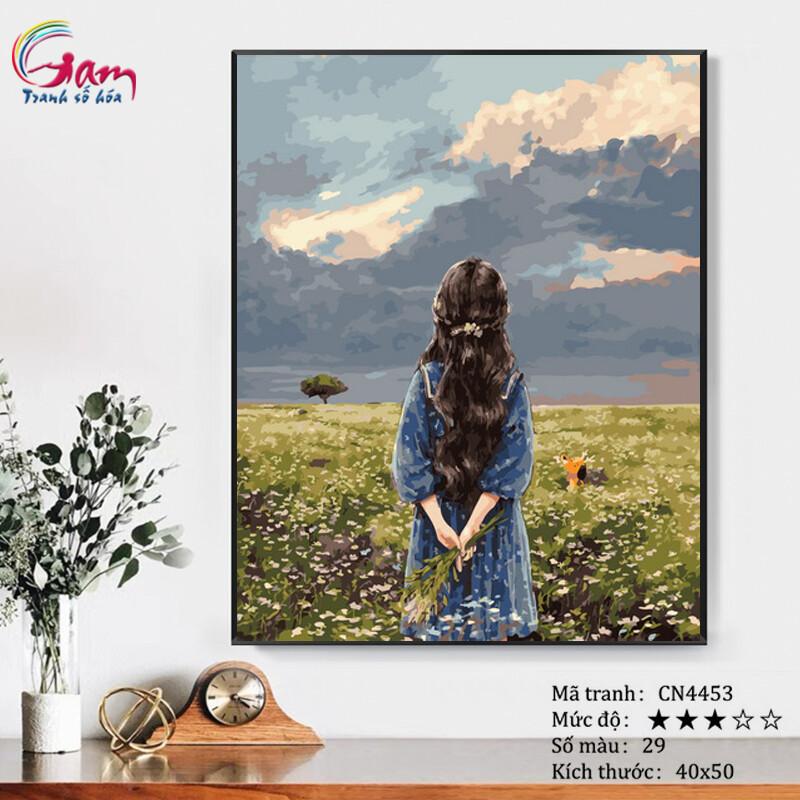 Tranh sơn dầu số hoá tự tô màu Gam CN4453 40x50cm căng sẵn khung