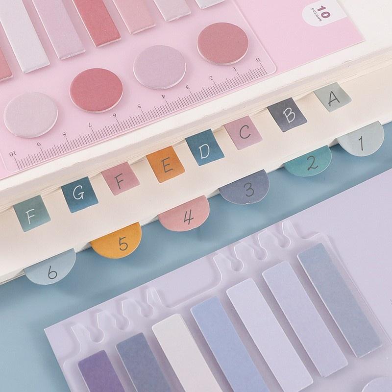 Set 110 tờ giấy ghi chú hình chiếc lá nhiều màu sắc