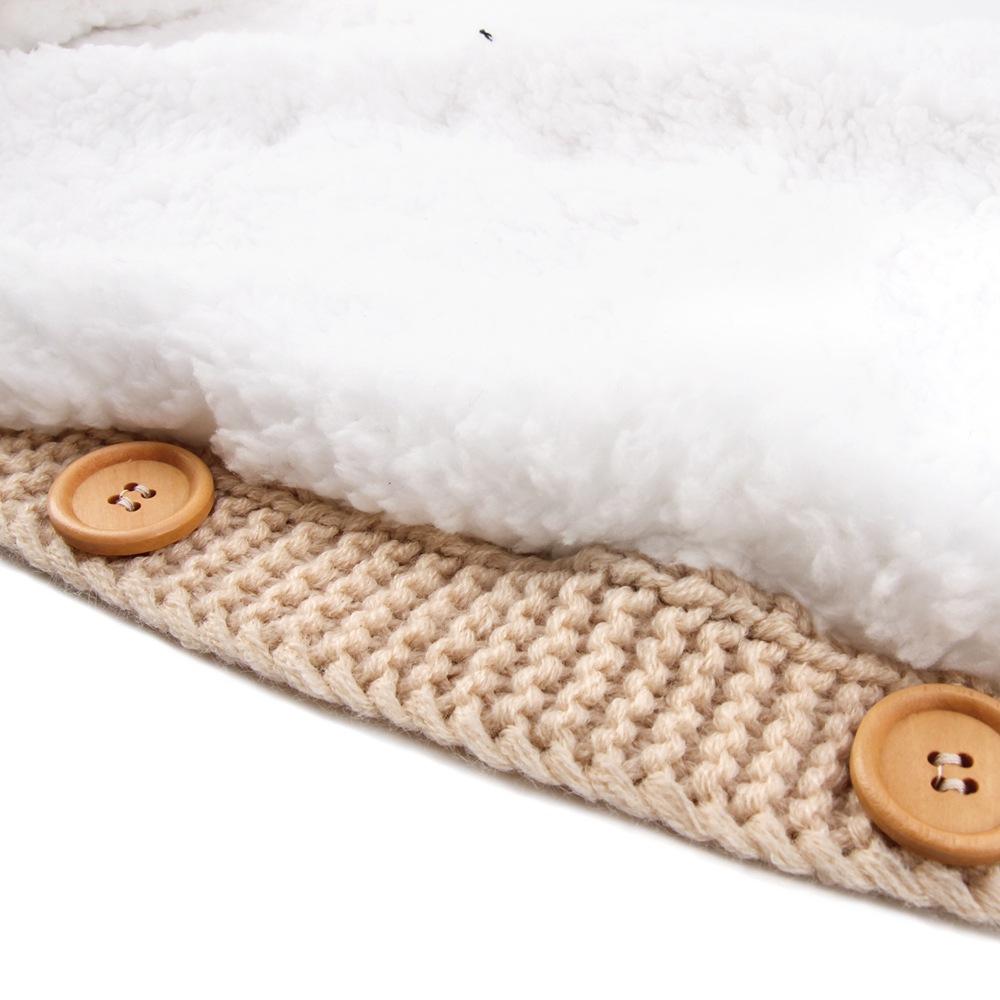 Bé Túi Ngủ Bao Da Mùa Đông Sơ Sinh Bebes Đầm Bọc Sleepsacks Cho Xe Đẩy Dệt Kim Ngủ Bao Chăn Trẻ Sơ Sinh Trẻ Em