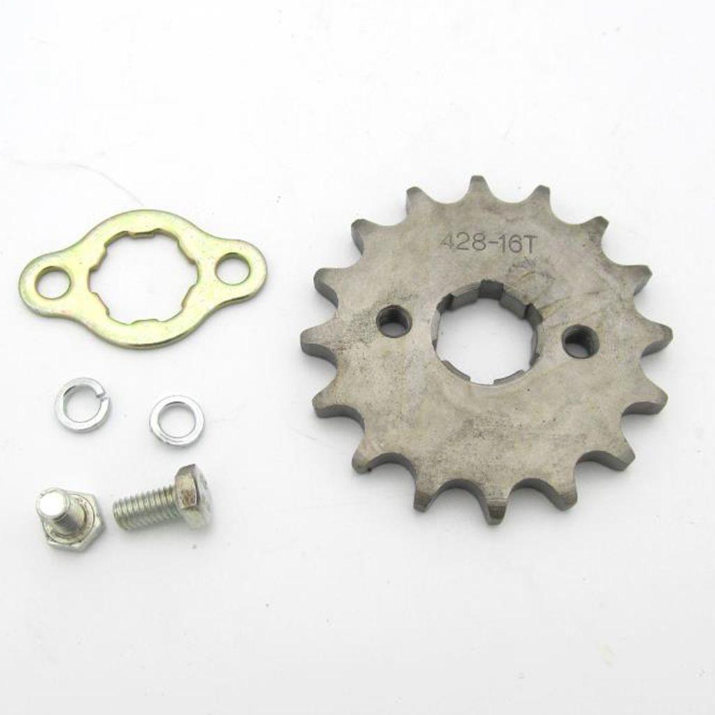 16 Teeth 428 Chain Front Sprocket Cog for Pit Trail Dirt Bike ATV Quad Buggy
