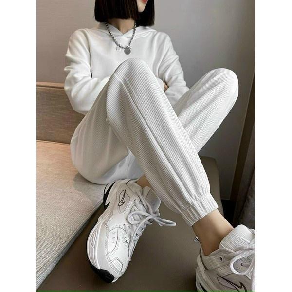 Quần jogger nỉ nữ chất tổ ong cạp chung phong cách ulzzang Q968