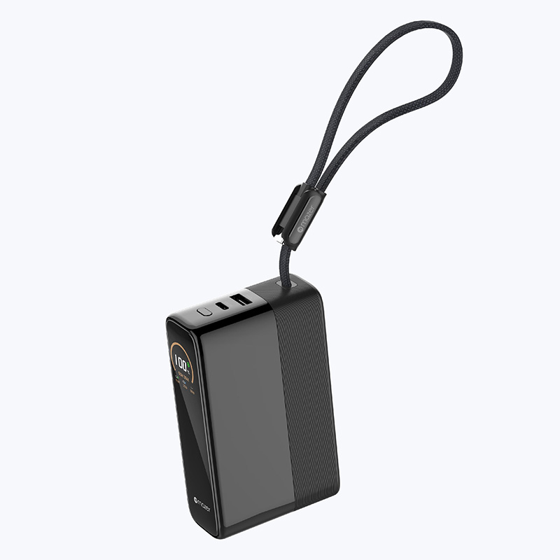 Pin Dự Phòng Kèm Cáp MAZER Ai PowerCharge Laptop PD 130W Dung Lượng 20.000 mAh Có Màn Hình Ai Hiển Thị Pin Và Công Suất Hàng Chính Hãng