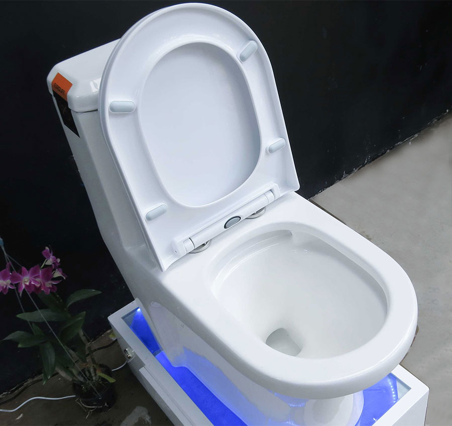 Bồn cầu 1 khối men Nano tuyết bóng sáng, nắp đóng siêu êm, 2 chế độ xả Eurolife EL-BC2077