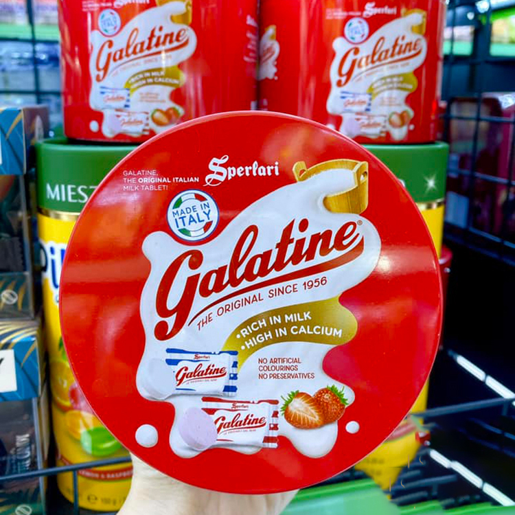 Hộp Kẹo Vị Sữa Và Dâu Galatine 200G