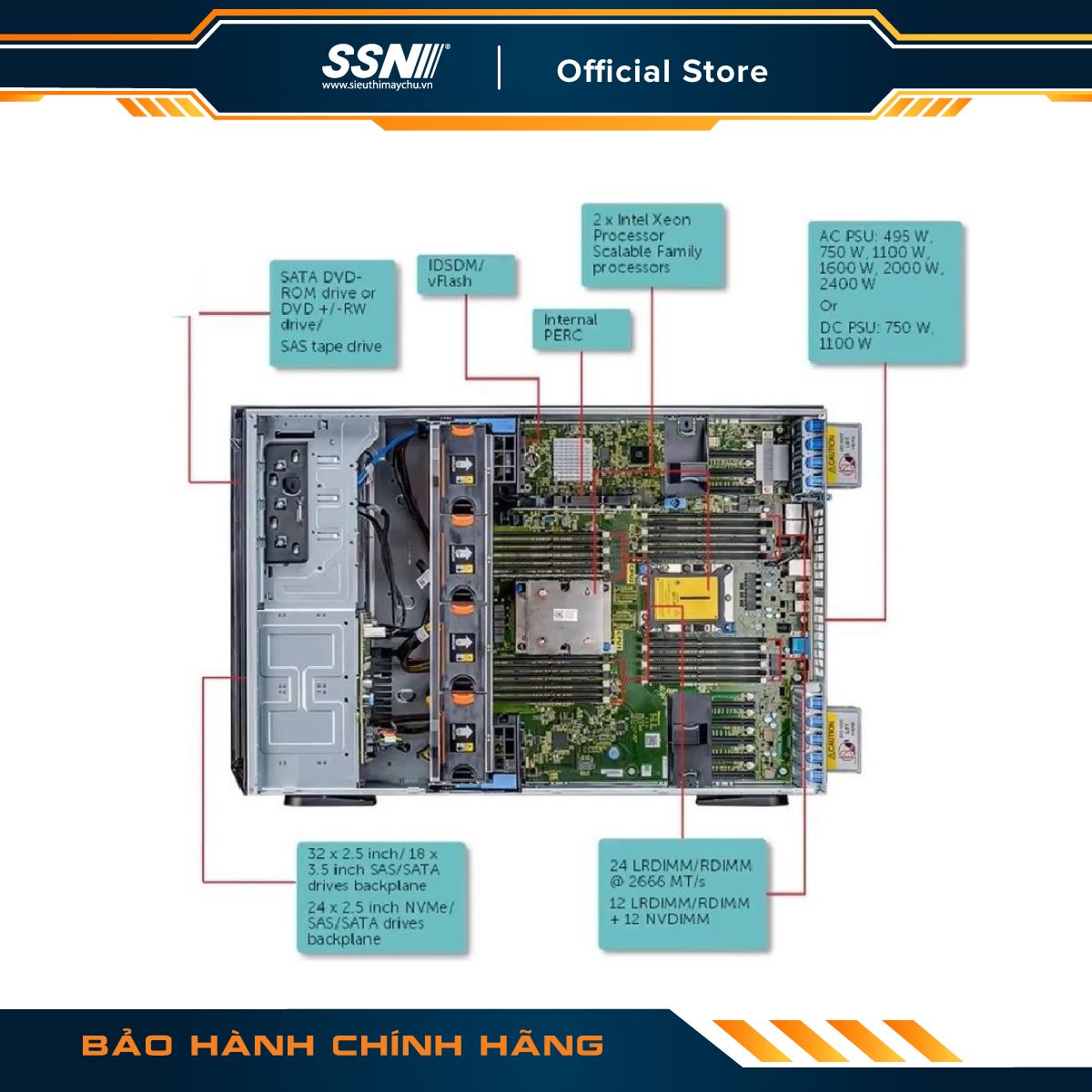 Dell EMC PowerEdge T640 3.5 INCH - HÀNG CHÍNH HÃNG