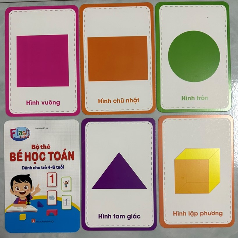 Bộ 42 Thẻ (Flashcards) Bé Học Toán - Tư Duy Toán Học Cho Bé Từ 4 Đến 6 Tuổi Học Số Và Phép Tính