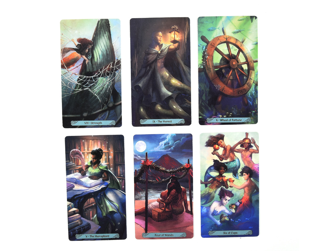 Combo Bộ Bài Mermaid Tarot New Cao Cấp và Túi Nhung Đựng Tarot