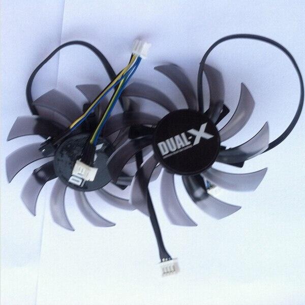 Bộ 2 Quạt Tản Nhiệt 75mm Dc12V 0.35a 4pin Pld08010S12H Vga Card Msi R5750 R6750 R6670