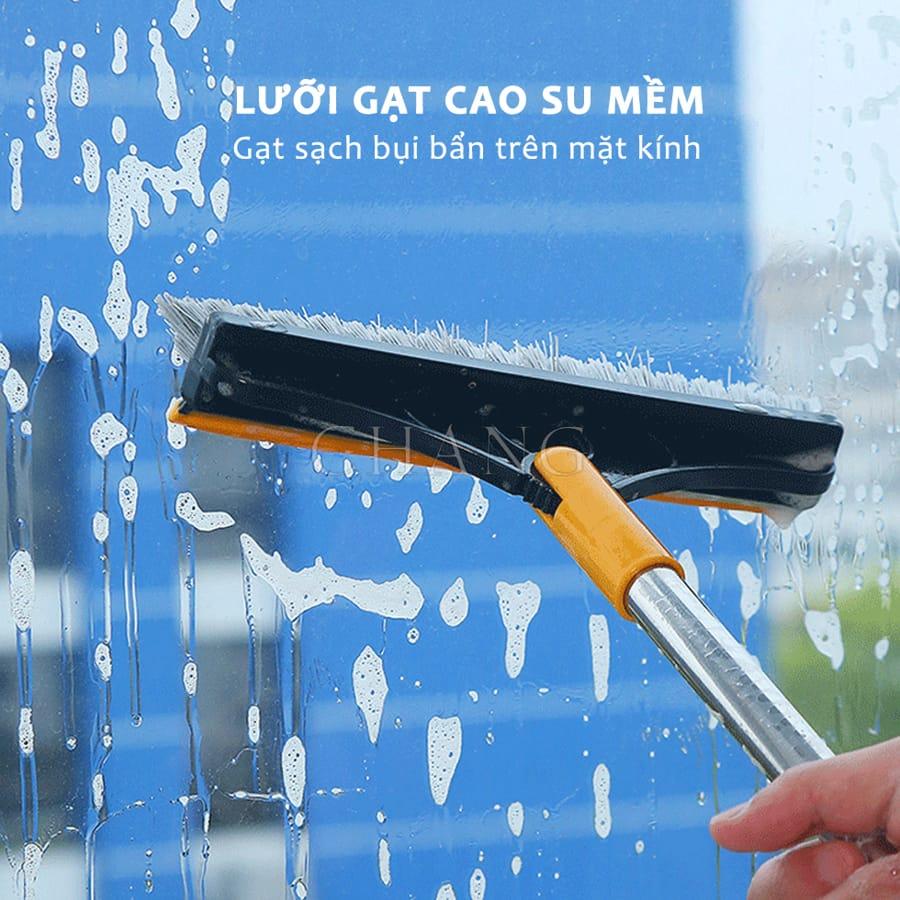 Chổi Chà Sàn Nhà Tắm Thông Minh 2 in 1 Thiết Kế Đầu Gạt Gước Xoay 120 Độ Quét Nhà Siêu Sạch Mọi Góc Bẩn