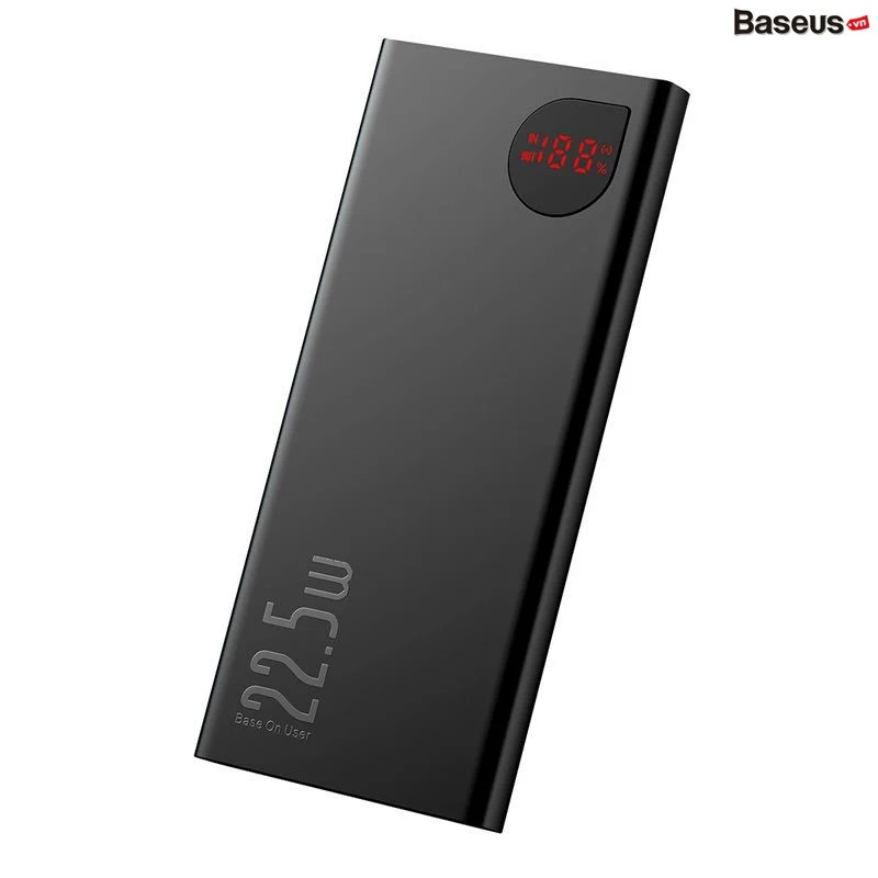 Pin dự phòng sạc nhanh, vỏ kim loại Baseus Adaman Metal Digital Display Quick Charge Power Bank 20000mAh - hàng chính hãng