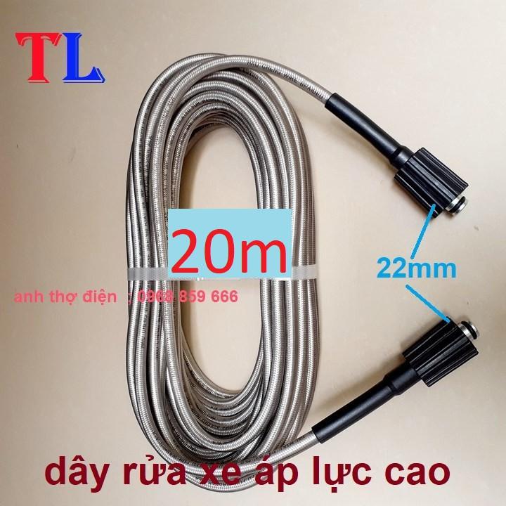 Ống Dây Xịt Rửa Xe Áp Lực Cao 3 Lớp Lõi 10M-15M- 20M-30M