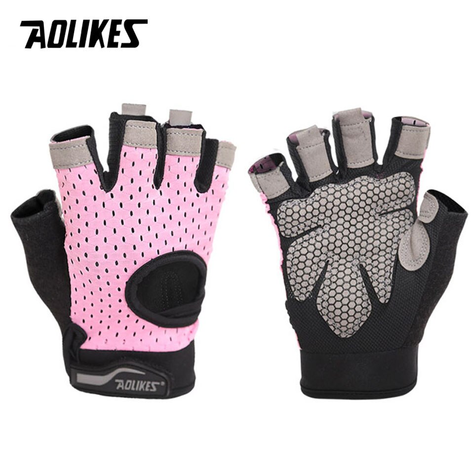 Găng tay tập Gym nửa ngón AOLIKES A-113 Half finger fitness gloves