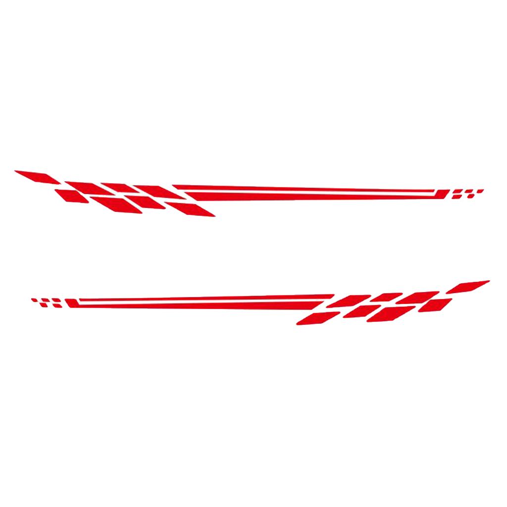 2Pcs Car Side Body Vinyl Decal Sticker Racing Sports Stripe Graphics