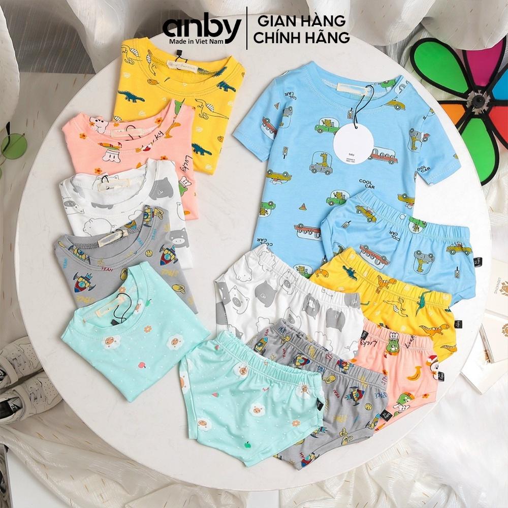 Bộ áo cộc tay quần chip cho bé gái bé trai ANBY họa tiết dễ thương thích hợp trẻ em từ 0-5 tuổi