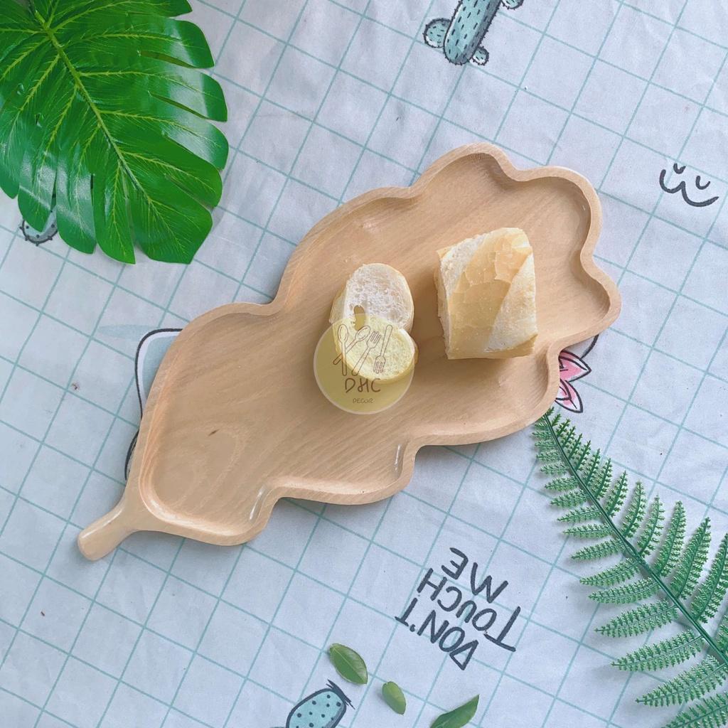 Khay lá trũng gỗ Tần Bì nguyên khối I Khay gỗ đựng đồ ăn ,Decor trưng bày, chụp hình sản phẩm