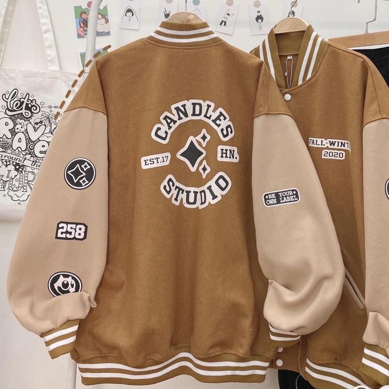 Áo bomber 2020 nâu ảnh thật unisex
