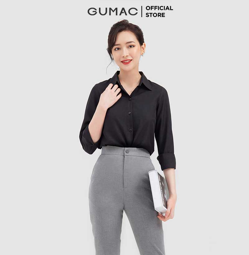 Áo sơ mi nữ GUMAC AB922 cơ bản