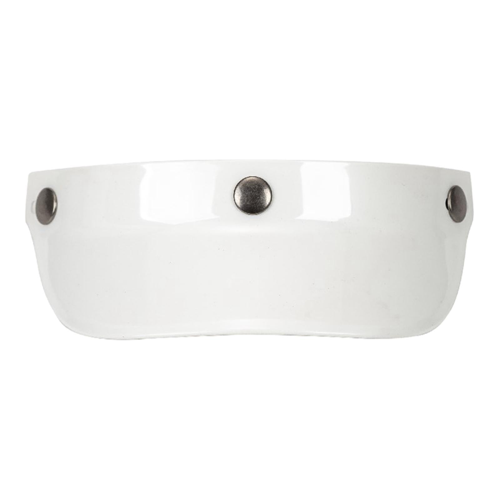2-Piece Motorcycle Visor with 3 Anti-Scratch Snap for 3/4