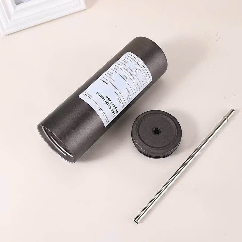 Ly Giữ Nhiệt 600ml Inox 304 Đúc Liền Khối Cao Cấp, Có Nắp Đậy Kèm Ống Hút - HÀNG CHÍNH HÃNG MINIIN