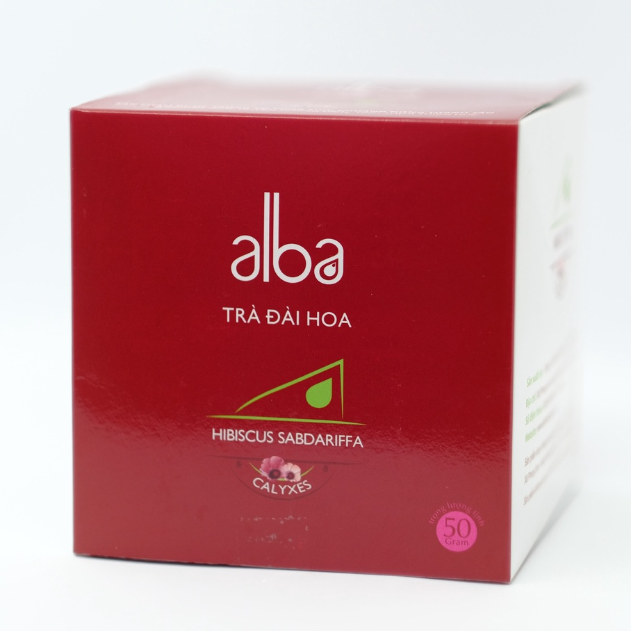 Trà thảo mộc Alba hương vị đài hoa Hibiscus hỗ trợ ngăn ngừa lão hóa - hộp 50 gr