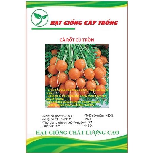 Hạt Giống Cà Rốt Củ Tròn Paris CT333 - Gói 50 hạt