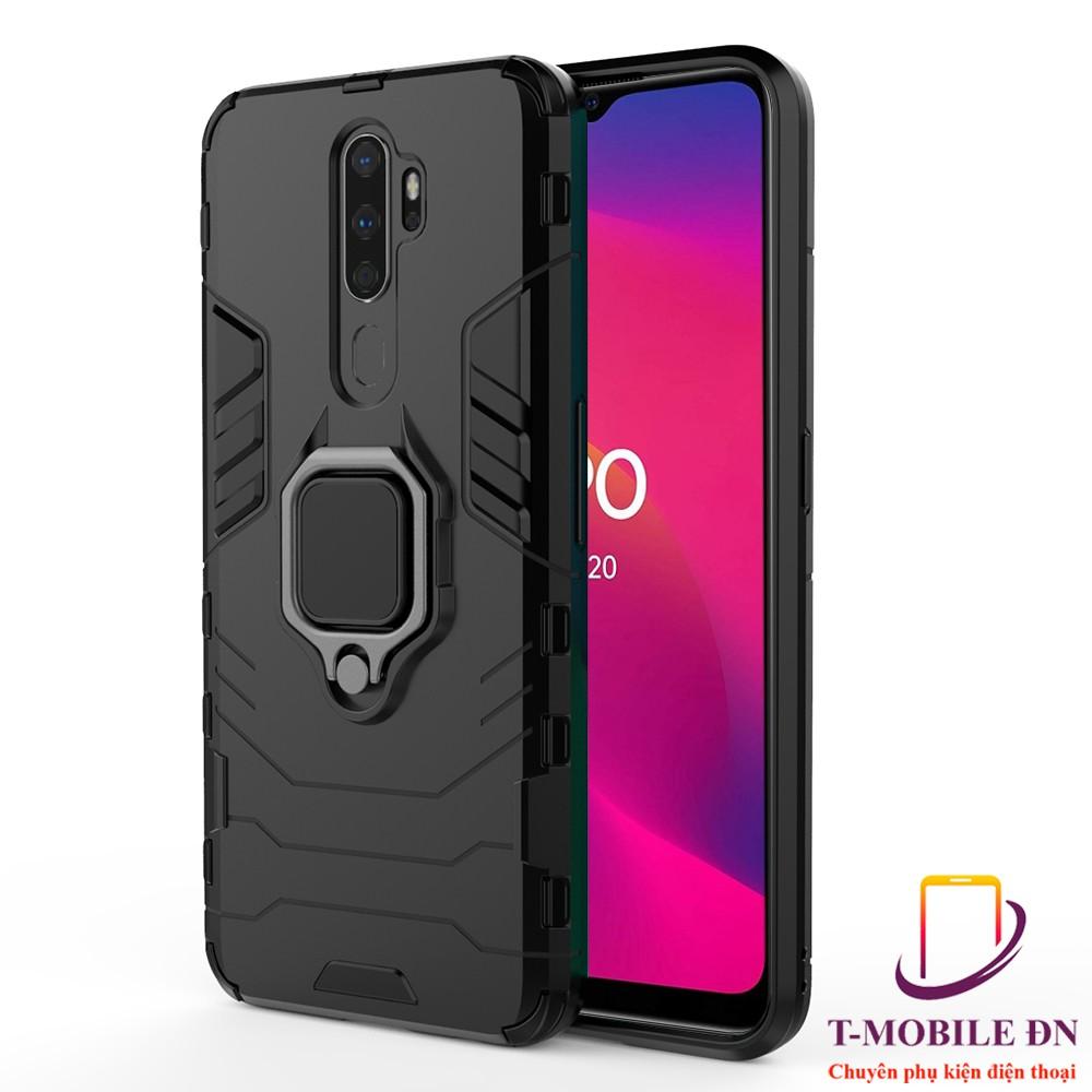 Ốp lưng cho Oppo A5 2020 iron man chống sốc kèm nhẫn xoay chống xem video bảo vệ camera