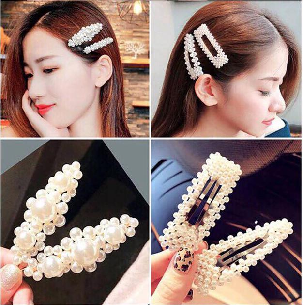 Combo Kẹp Tóc Ngọc Trai Hoa Cúc 8 món, 25 Chi Tiết Siêu Hot