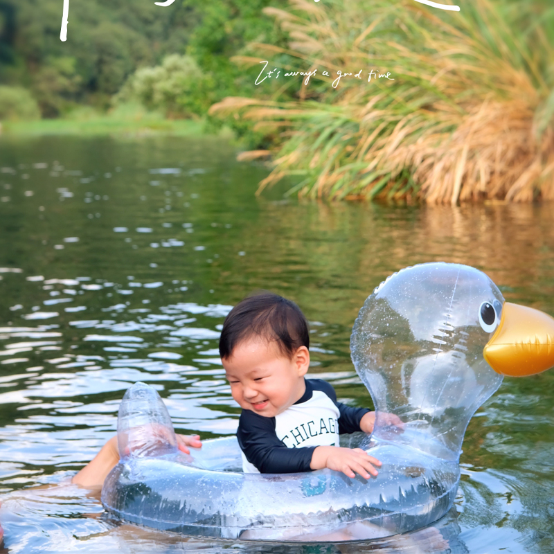 Phao bơi vịt trong suốt đáng yêu cho bé PB04 Mimo Baby
