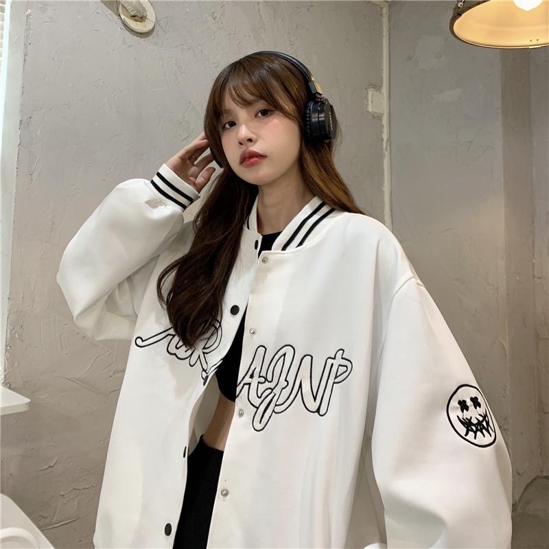 Áo khoác nữ nam bomber unisex gió jacket dù 2 lớp cúc bấm form rộng local brand ulzzang phong cách hàn quốc đep ARAFNP