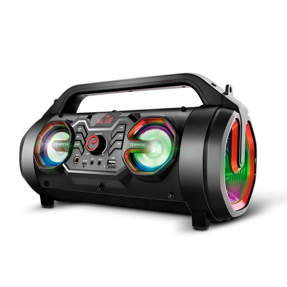 TOPROAD Di Động Loa Bluetooth 30W Công Suất Lớn Không Dây Bass Loa Hỗ Trợ Điều Khiển Từ Xa Đài FM MIC USB Color: black Orange speaker