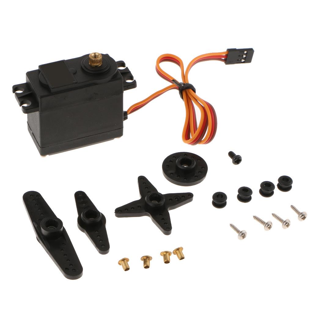 Cao Chất Lượng Full Kim Loại Bánh Răng 360 Độ Động Cơ Servo 15Kg Mô-men Xoắn Cao Cho Robot Cơ Cánh Tay