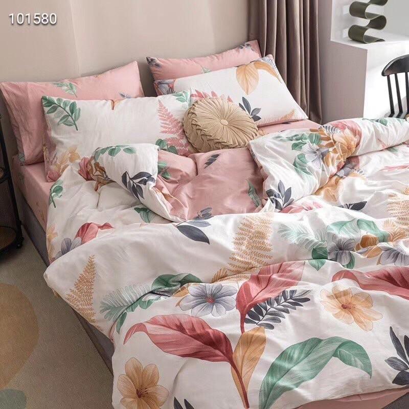 Set Cotton LiVing Cao Cấp Hàng Nhập Khẩu 4 Món BST Hello Summer Lá Khoai