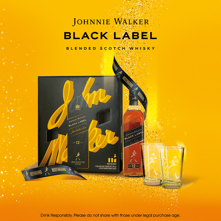 [Made in Scotland] Hộp Rượu Johnnie Walker Black Label 12YO Blended Scotch Whisky 40% 750ml