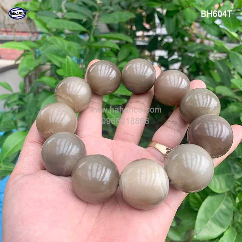 Vòng sừng bò Châu Phi trắng Massage tay giúp giảm căng thẳng lưu thông khí huyết, phát tán âm khí - Tĩnh Tâm, An Yên
