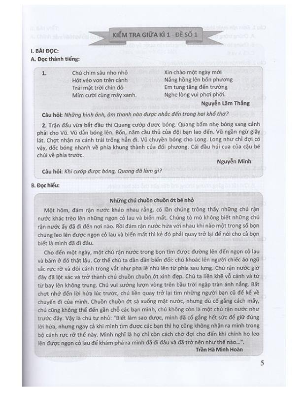 Sách - Bộ đề kiểm tra môn Tiếng Việt lớp 3 (Chân trời) (QL)