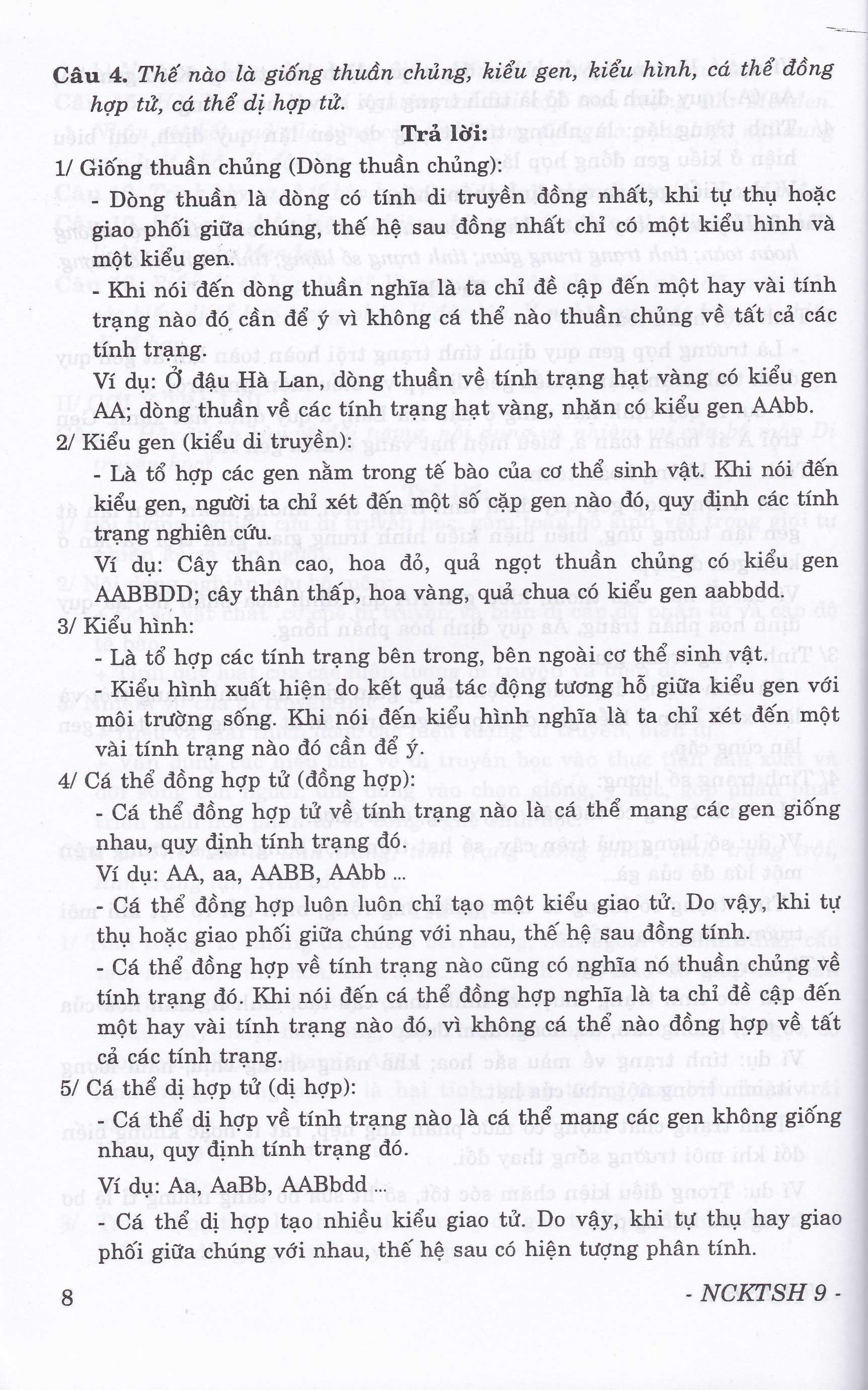 Nâng Cao Kiến Thức Sinh Học Lớp 9 (Tái Bản )