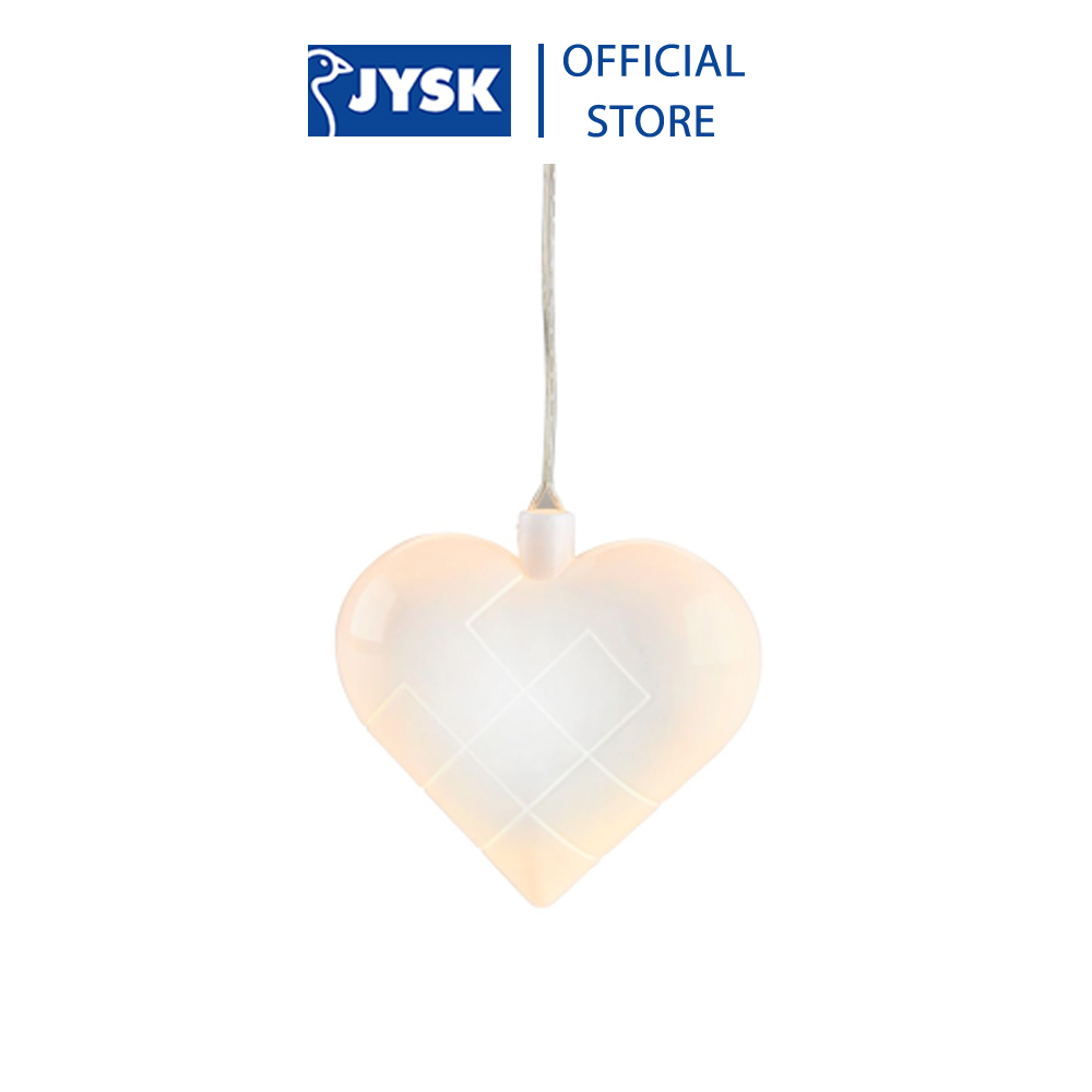 Đèn trang trí dây hình tim | JYSK Aurvandil | PVC | trắng | R4xD11xC11cm