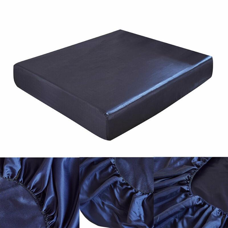 Faroot Lụa Satin Giường Trang Bị Tấm Thun Tờ Polyester & Cotton Giường Đơn Tấm Trải Giường Bộ