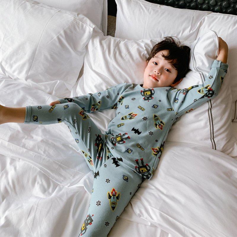 Bộ thun dài tay cho bé Magickids dáng ôm body giữ ấm in hình động vật dễ thương chất cotton Quần áo trẻ em BR22032