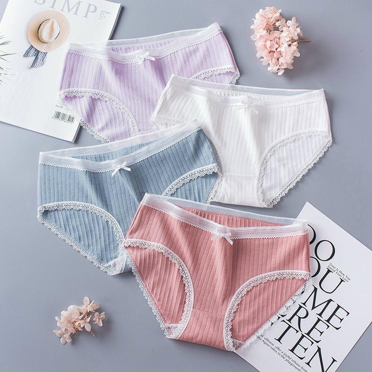Quần lót nữ dễ thương thoáng khí thời trang 100% cotton chống vi khuẩn