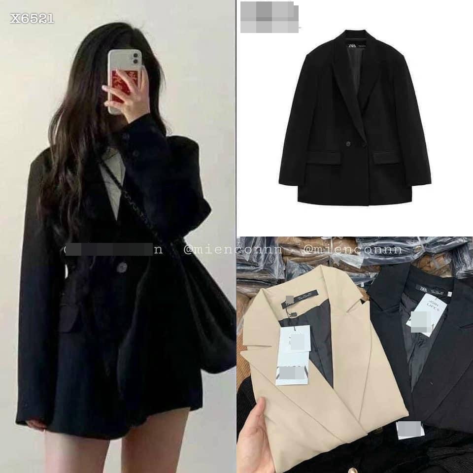 ÁO KHOÁC NỮ BLAZER VEST RETRO TAY DÀI SUÔNG TRƠN RỘNG ĐI CHƠI DẠO PHỐ ĐI LÀM CÔNG SỞ ĐI HỌC