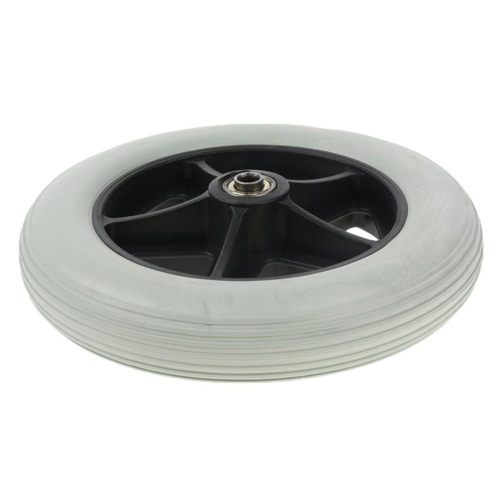 Wheelchair Mobility Aids Front Castor Replacement Wheel, Solid Tyre, 8 inch