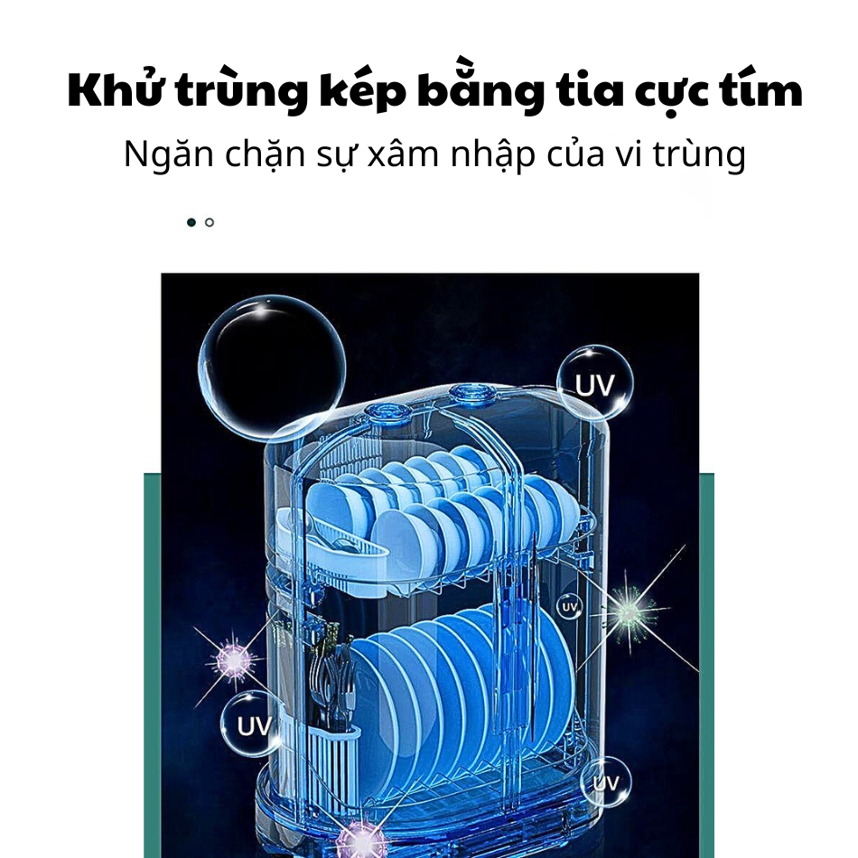 Máy Sấy Bát Khử Trùng Bình Sữa Neutrino 55L, Tủ Diệt Khuẩn Bát Đũa Bằng UV Diệt 99.99% Vi Khuẩn